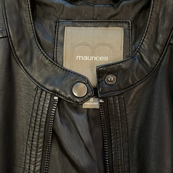 Black Faux Leather Jacket - Picture 2 of 4